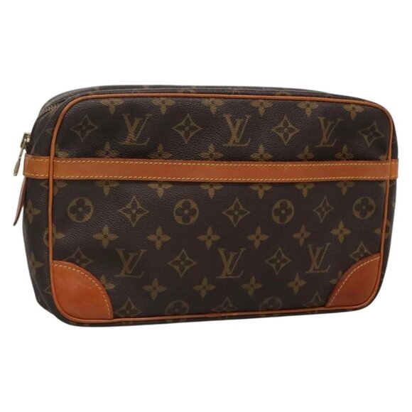 LOUIS VUITTON Monogram Compiegne 28 Clutch Bag M51845 LV Auth 131951 - Picture 1 of 16